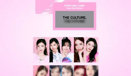 SMTOWN LIVE 2025 MD RED VELVET FORTUNE SCRATCH CARD