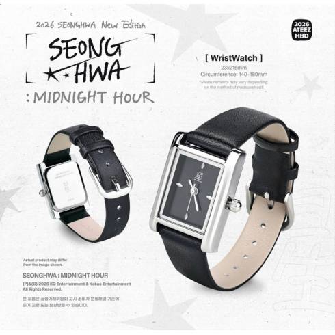 [PRE-ORDER] ATEEZ
HAPPY BIRTHDAY MD - SEONGHWA : MIDNIGHT HOUR WRISTWATCH