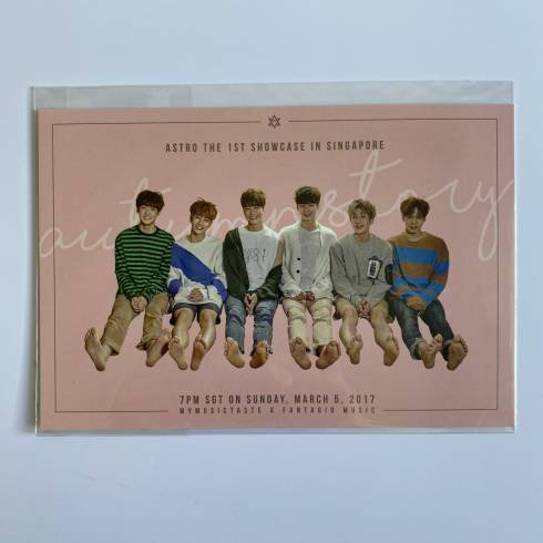 ASTRO 
THE 1ST SHOWCASE IN SINGAPORE MMT EVENT EXCLUSIVE OFFICIAL POSTCARD